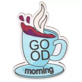 Деревянный значок "Good Morning" картинка 372532 - МосИгра